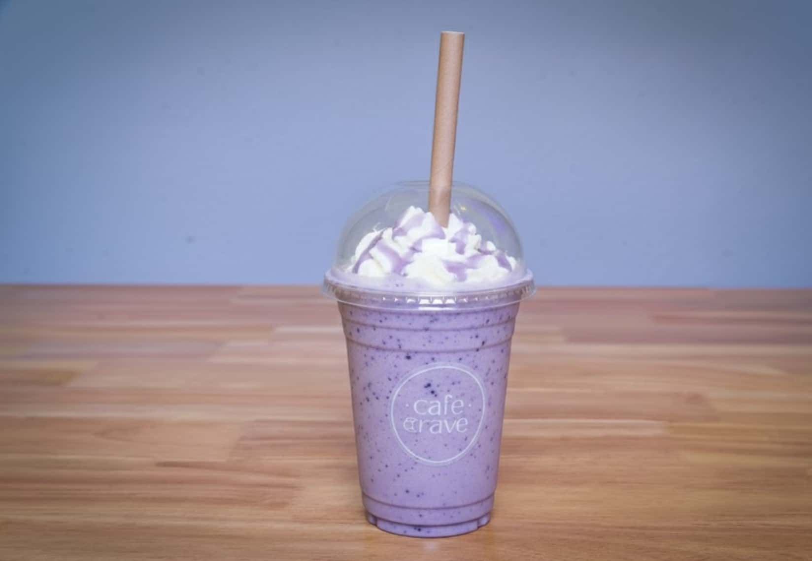 Milkshake – Blåbær, banan & vaniljemælk