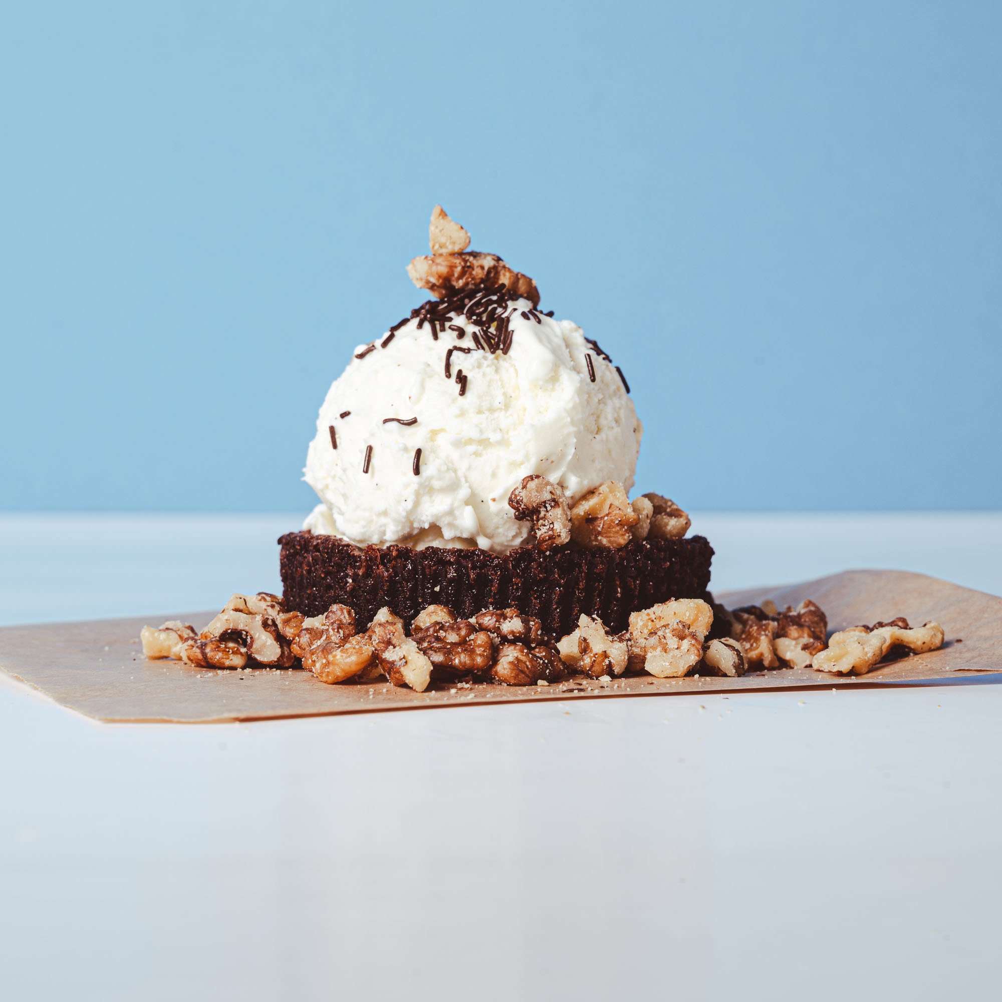Chokladbrownie med Vaniljglas