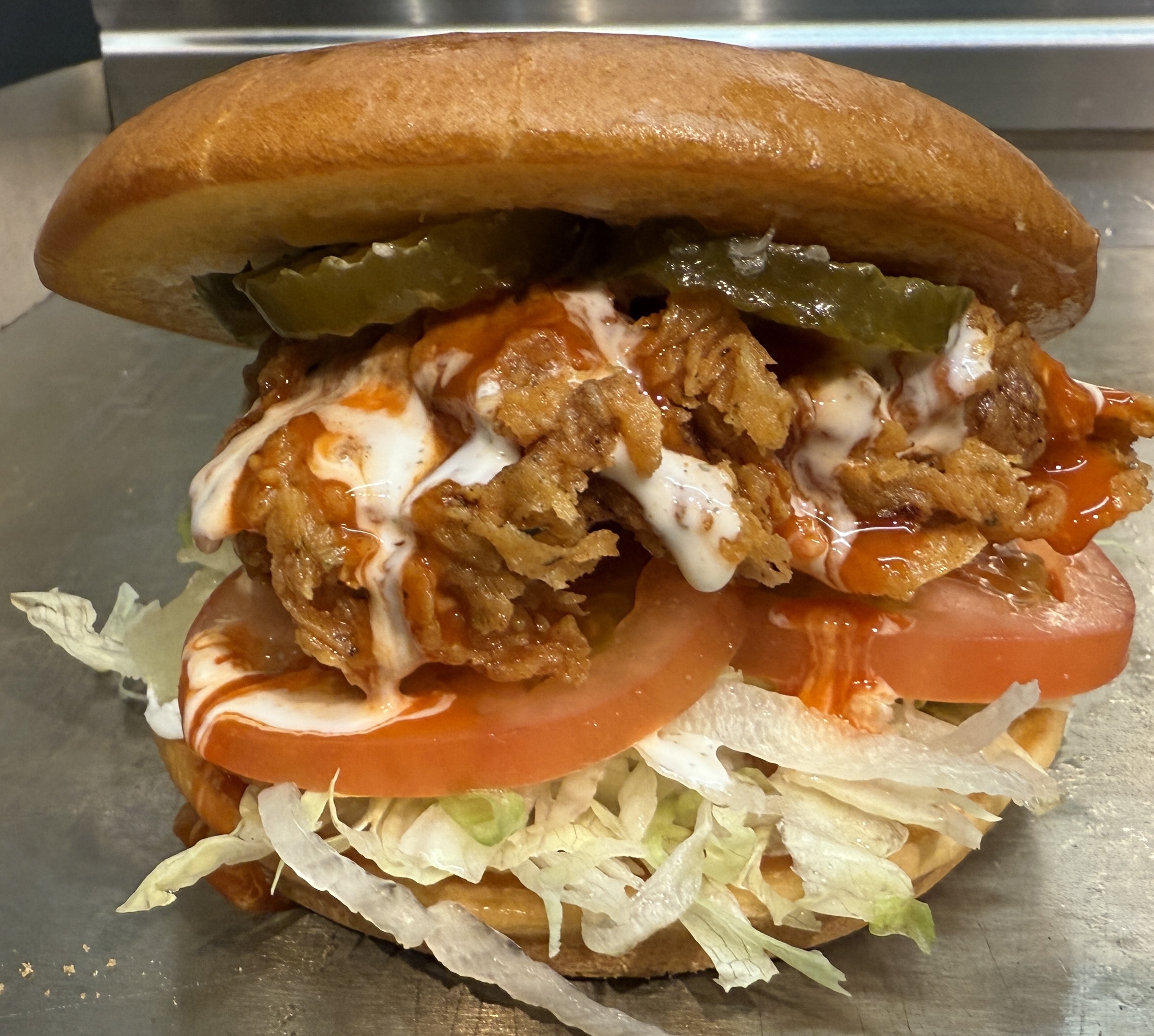 Crispy Buffalo Chicken Burger