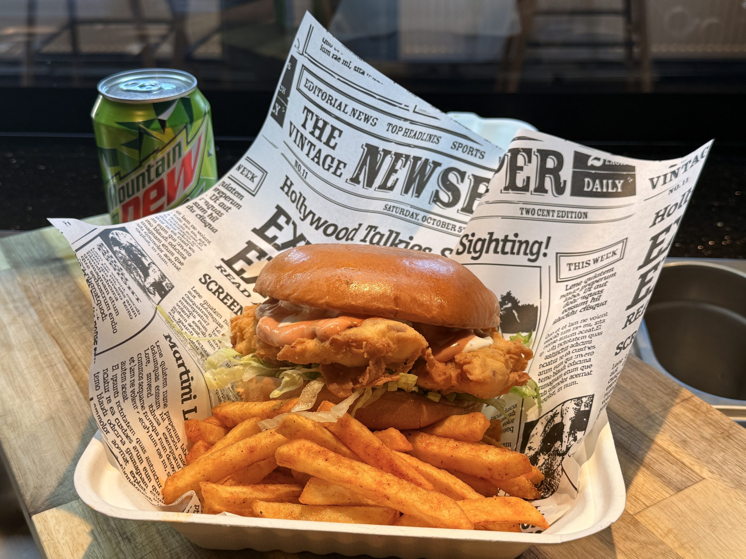 Crispy Chicken Burger Menu